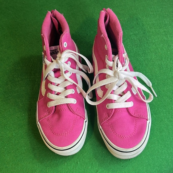 VANS FILMORE FUCHSIA CANVAS HI TOP SNEAKERS - Picture 2 of 13